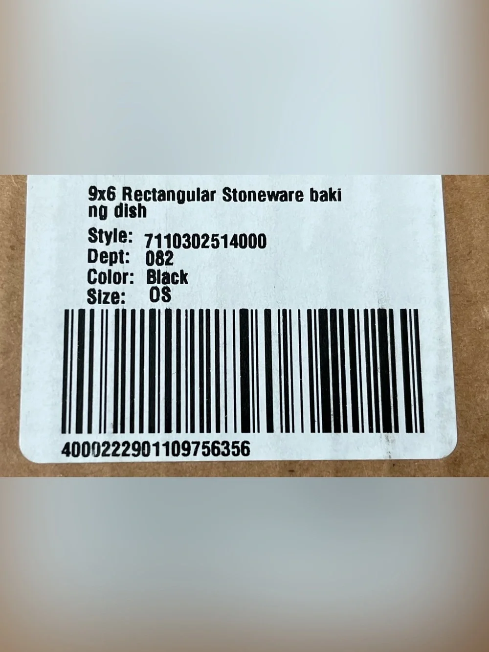 NEW Le Creuset Stoneware Black Rectangular Baking Dish 9x6